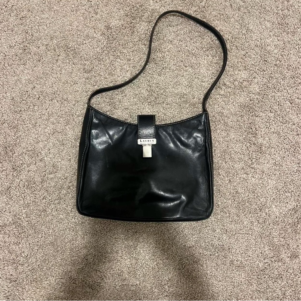 Ralph Lauren Black Leather Shoulder Bag
